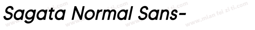 Sagata Normal Sans字体转换